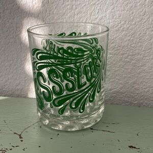 Rare vintage 1977 spencer gifts slurp drinking beverage glass